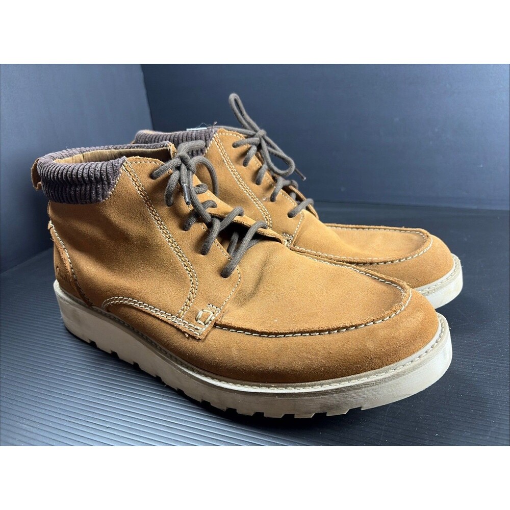 Clarks Men’s Barnes Mid Oxford Boot Cola Brown Suede US 13 M Outdoors Hiking